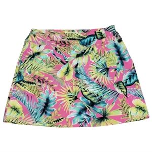 Tommy Bahama Golf Skort Pink‎ and Green Floral Print Size S
